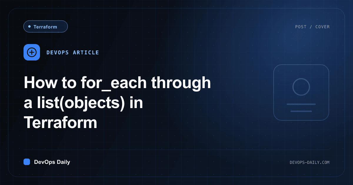 How to for_each through a list(objects) in Terraform
